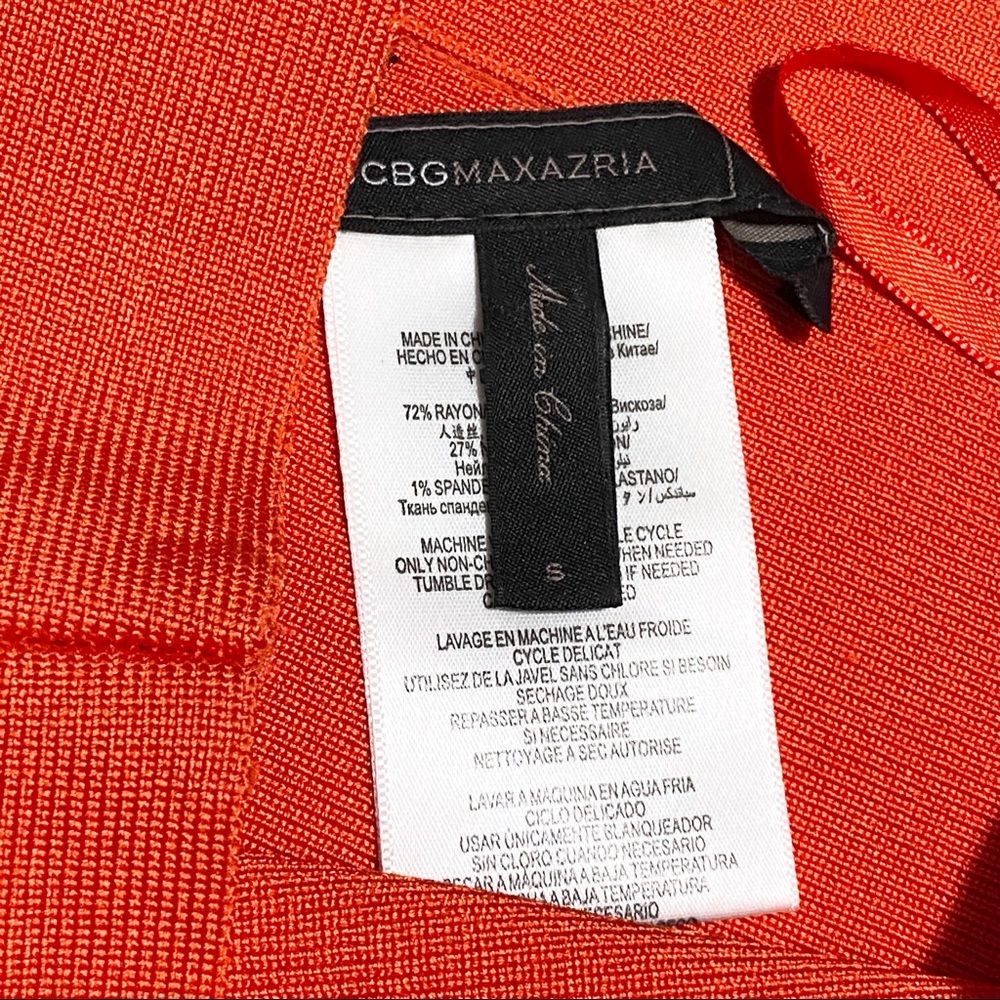 BCBGMAXAZRIA Orange Bandage Skirt - Picture 5 of 5